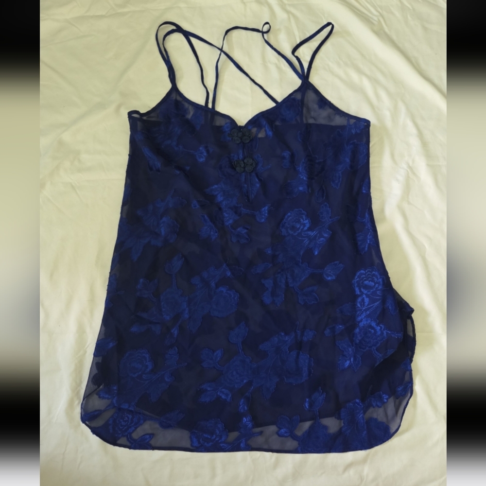 Inner most women's medium blue floral night gown #WT8
